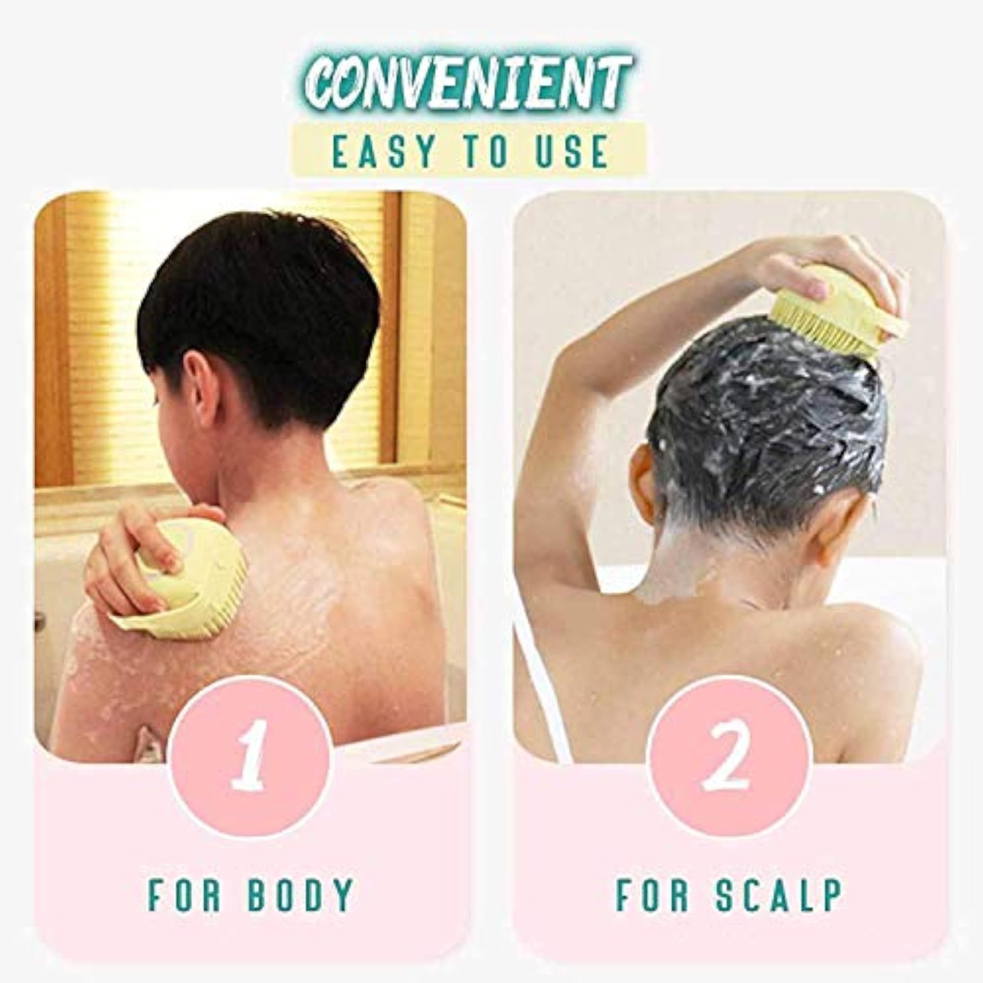 BGV Silicone Body Scrubber with Soap Dispenser